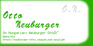 otto neuburger business card